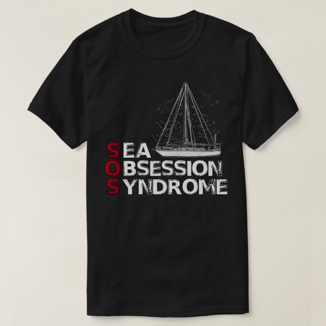 Säljare i södra havets hobby-segelbolag med sai-re t shirt (Design framsida)