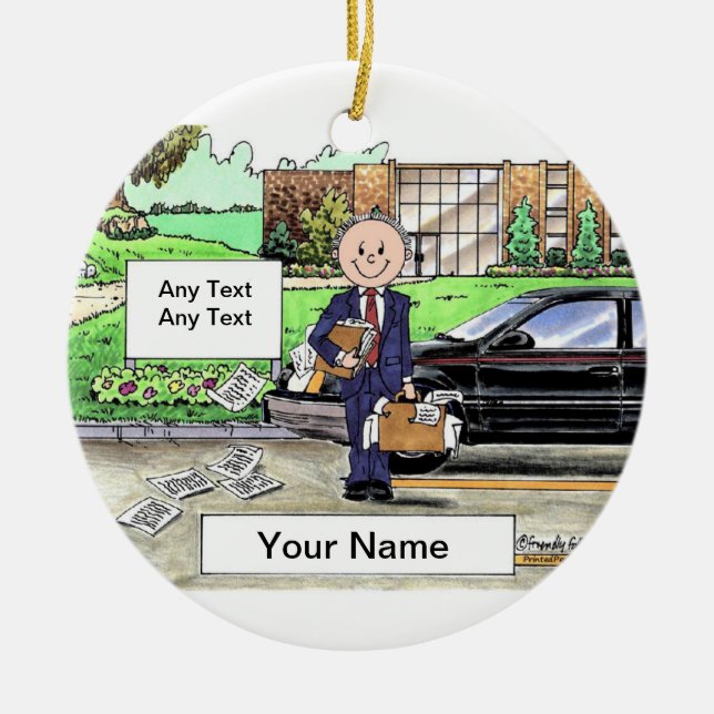 Säljare - Male Julgransprydnad Keramik (Framsidan)