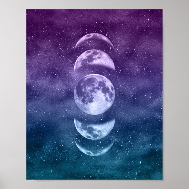 Säljare och Lila Lunar Måne Poster (Framsidan)