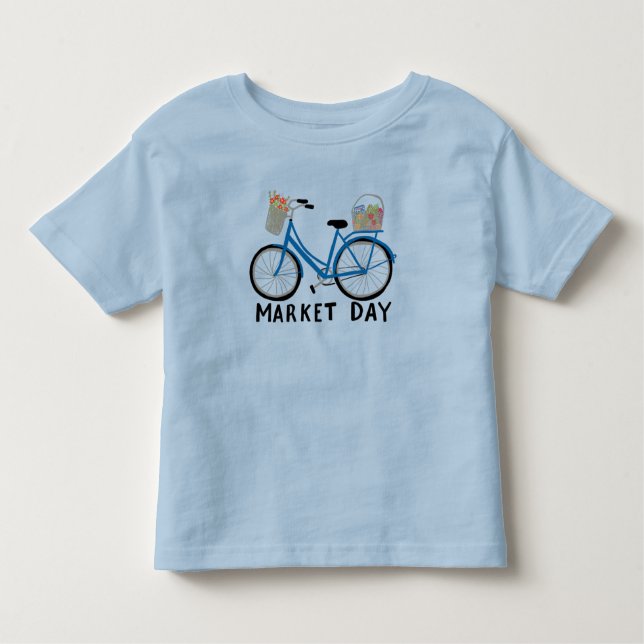 Säljare på marknaden för blåa cycle Farmers T Shirt (Framsida)