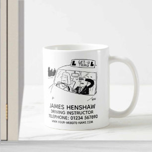 Säljare vid körning av skola kaffemugg