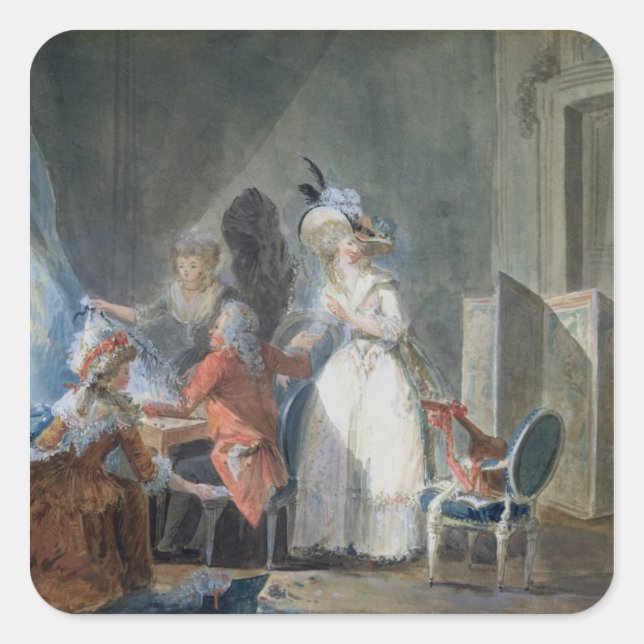 Säljaren Mode Fyrkantigt Klistermärke (Framsida)