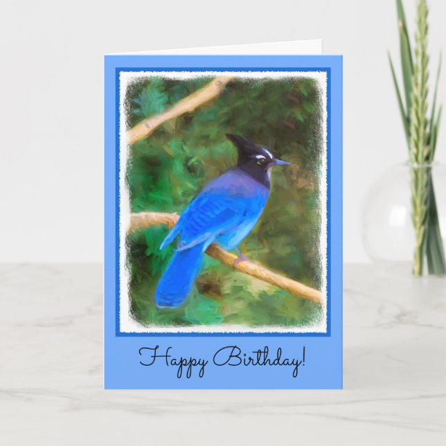 Säljarens Jay Painting - Original Bird Art Kort (Framsida)