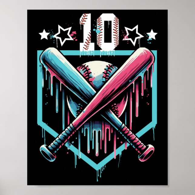 Säljdropp 10:e födelsedagskorgen nummer 10 Ungdoma Poster (Framsidan)