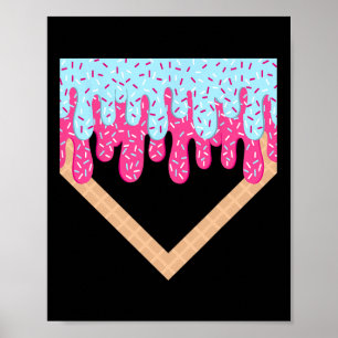 Säljdroppar Hem Plate Ice Cream Sport Players Poster
