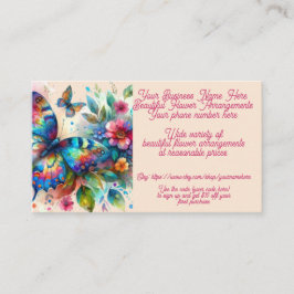 Säljförsäljningshjälp för blommor i Arrangemang Bl Visitkort