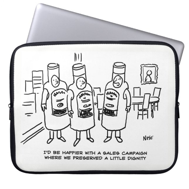 Säljkampanj som saknar värdighet laptop sleeve (Framsidan)