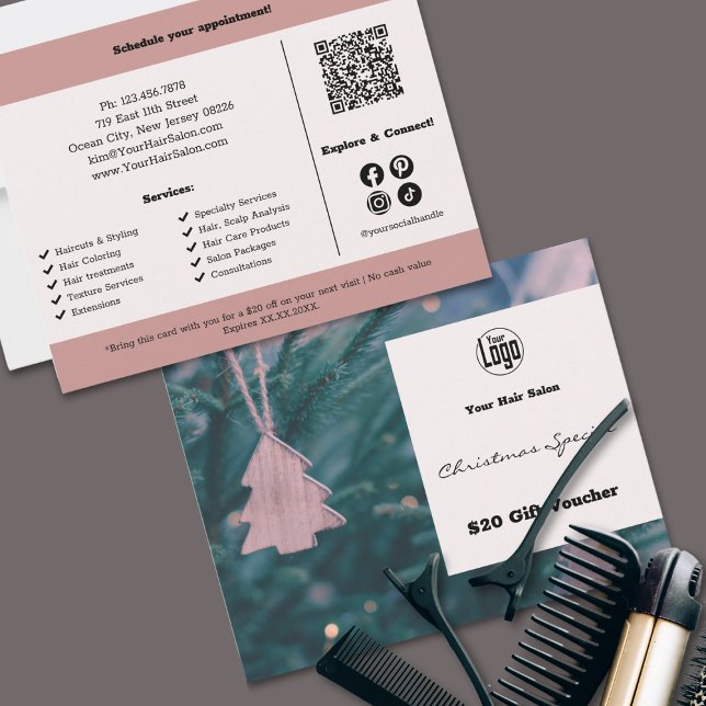 Säljsäsong för befordringsfoto (Promotion Photo Christmas Season Gift Voucher Card)