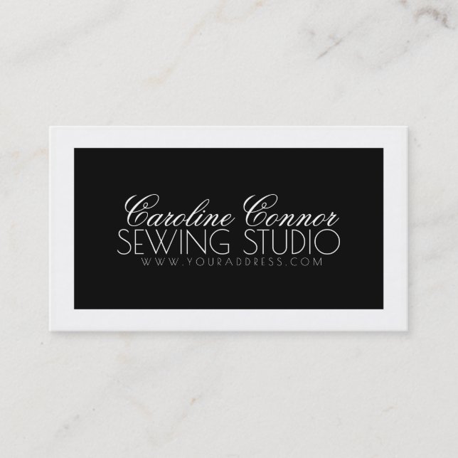 SäljStudio Black & White Fet Design Card Visitkort (Framsida)