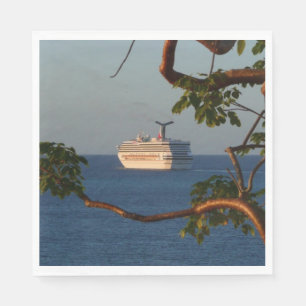 Säljväg vid Sunset I Cruise Vacation Pappersservett