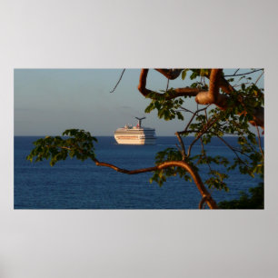 Säljväg vid Sunset I Cruise Vacation Poster