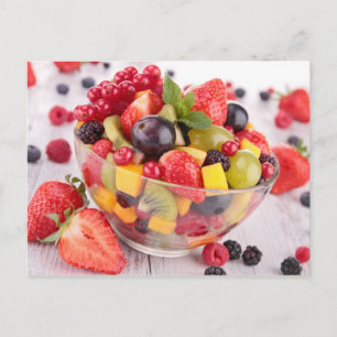 Sallad av färsk frukt vykort