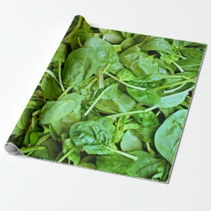 Sallad av grönt, färsk, mönster presentpapper