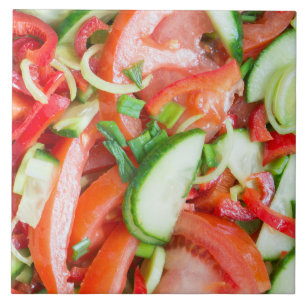 Sallad av köksväxter kakelplatta
