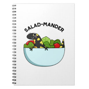 Sallad-mandar Rolig Salamander Djur Puns  Anteckningsbok