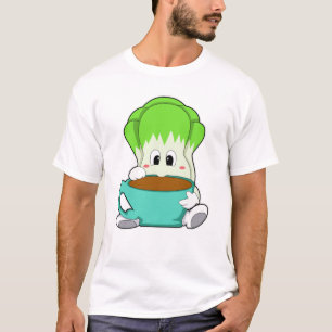 Sallad med kopp kaffe t shirt
