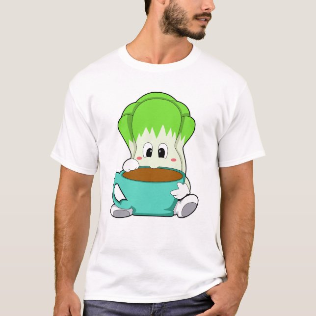 Sallad med kopp kaffe t shirt (Framsida)