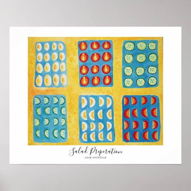 Salladsberedning Målning Poster (Framsidan)