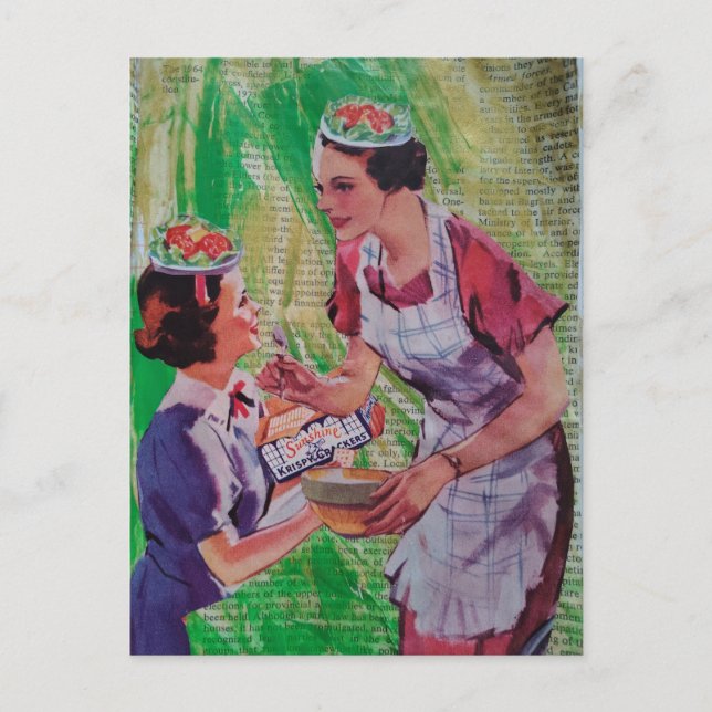 Salladshattar collage vykort (Framsida)