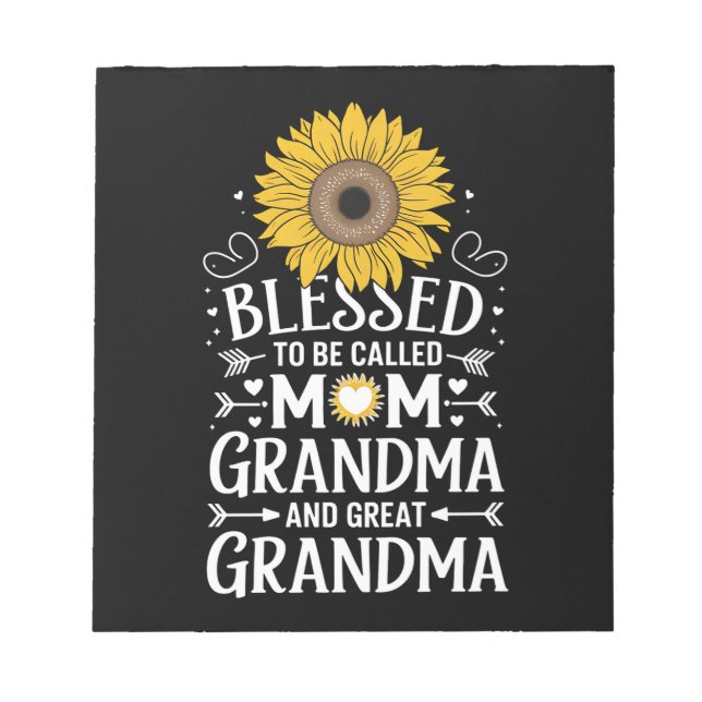 Sällan kallad mamma mormor fantastisk solros anteckningsblock (Framsida)