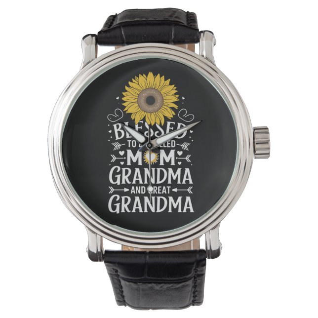 Sällan kallad mamma mormor fantastisk solros armbandsur (Framsida)