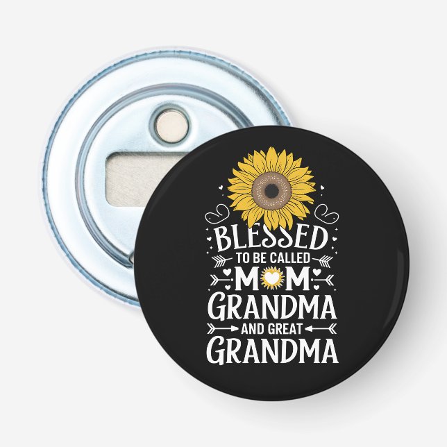 Sällan kallad mamma mormor fantastisk solros flasköppnare (Framsidan)