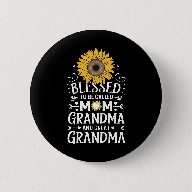 Sällan kallad mamma mormor fantastisk solros knapp (Framsida)