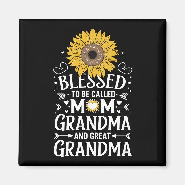 Sällan kallad mamma mormor fantastisk solros magnet (Framsidan)