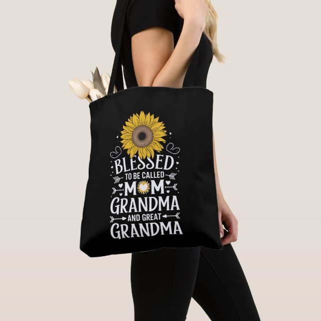 Sällan kallad mamma mormor fantastisk solros tygkasse (Närbild)