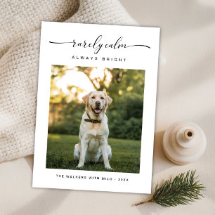 Sällan Lugn alltid ljussken Hund - fotomul Julkort