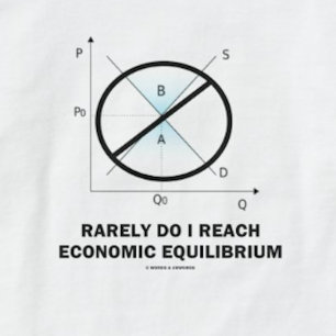 Sällan når jag ekonomisk jämvikt (ekonomi) t-shirt