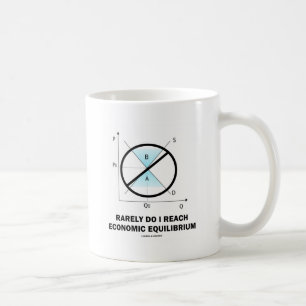 Sällan uppnår jag ekonomisk jämvikt i ekonomin kaffemugg