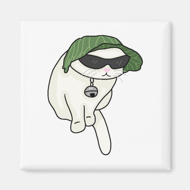 Sallat av kattmemma magnet (Framsidan)