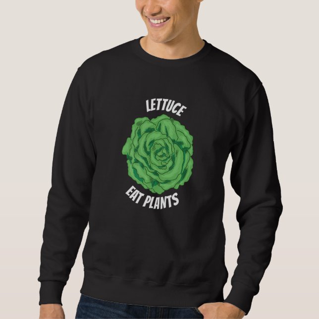 Sallat Eat Plants Vegan Lång Ärmad Tröja (Framsida)