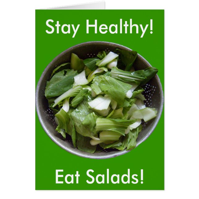 Sallat Salad Hälsningskort (Framsidan)