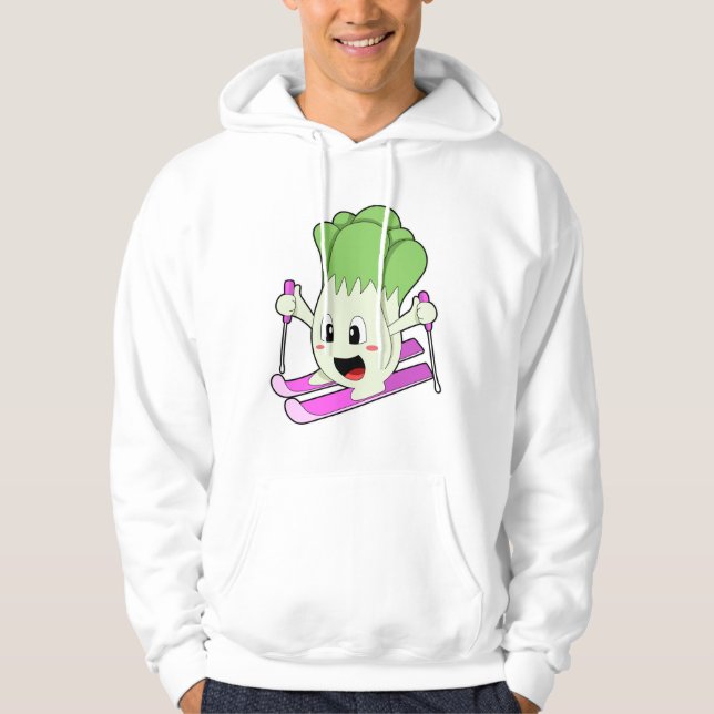 Sallat som Skier med Ski Hoodie (Framsida)