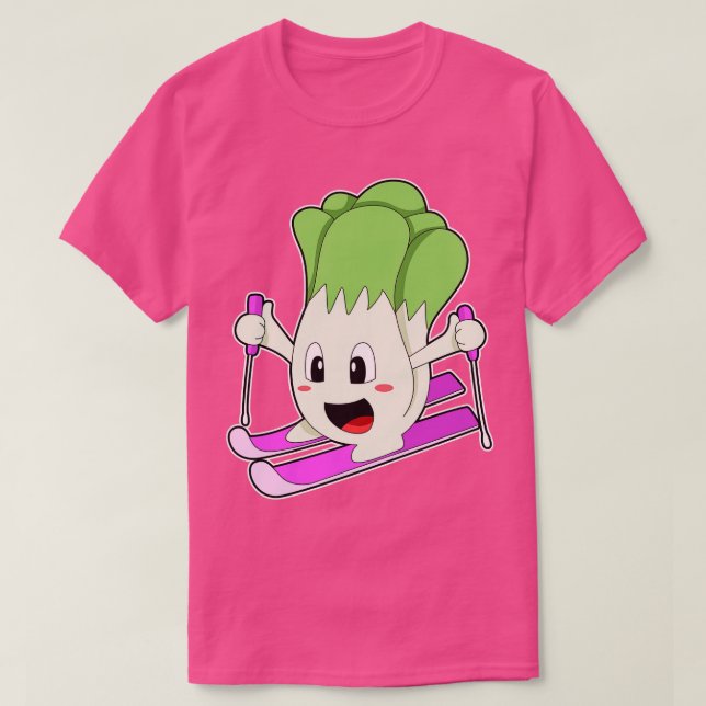 Sallat som Skier med Ski T Shirt (Design framsida)