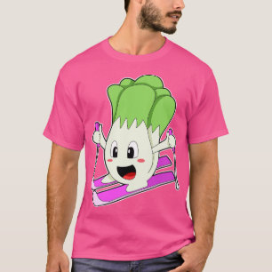 Sallat som Skier med Ski T Shirt