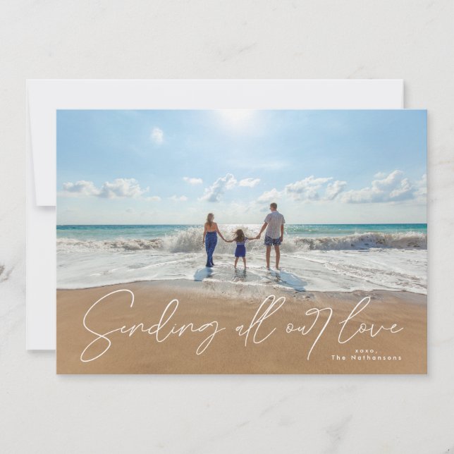 Sallat Vit överlägg Skicka foto Valentine från Kär Julkort (Framsida)