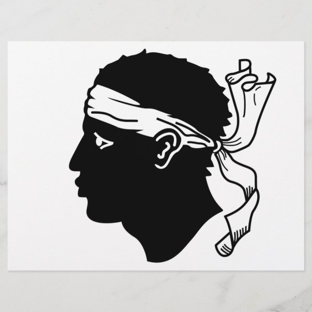 Sallhuvud med Flagga av Korsika, Frankrike (Framsida)