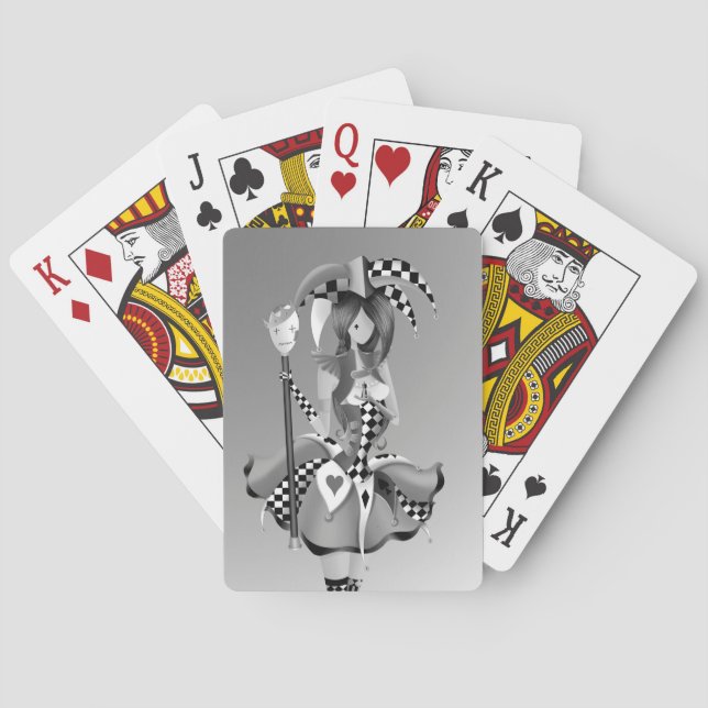 Sallig narr & dockkung   casinokort (Baksidan)