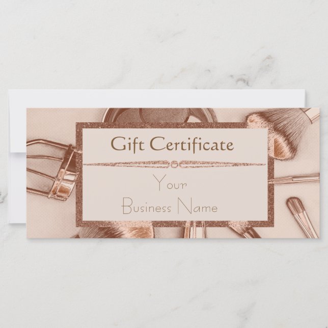 Sallongåvolicens för ro guld i glitter (Framsida)