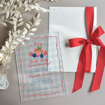 Sällsam handritad bär Söt baby shower akryl