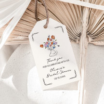 Sällsam handritad blomurn Bröllopsdusch