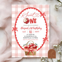 Sällsam handritad illustration Äpple 1-års födelse