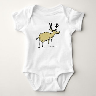 Sällsam handritad renillustration Baby Bodys T Shirt