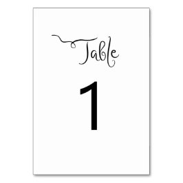 Sällsam handskriven bröllops- bordsnummer