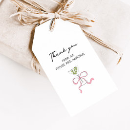 Sällsam Martini-båge Handritad Bröllopsdusch Presentetikett