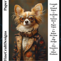 Sällsam & Rolig Papillon Hund Porträtt CQ2 Craftpa