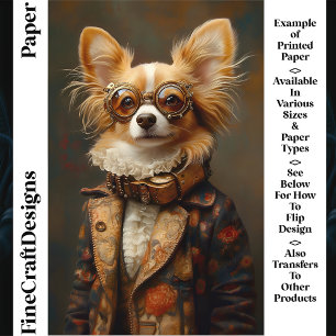 Sällsam & Rolig Papillon Hund Porträtt CQ2 Craftpa